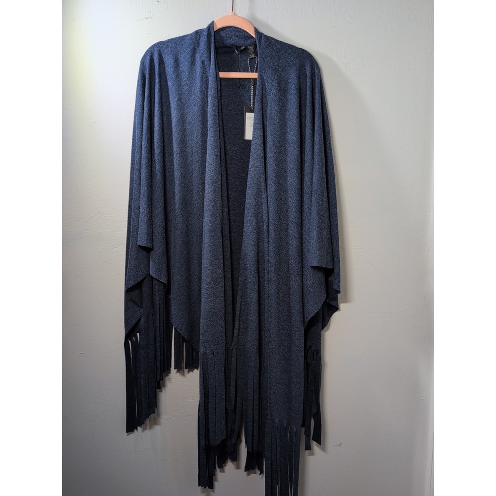 Kaktus Womens L/XL‎ Open Front Cardigan/Poncho With Fringe NWT